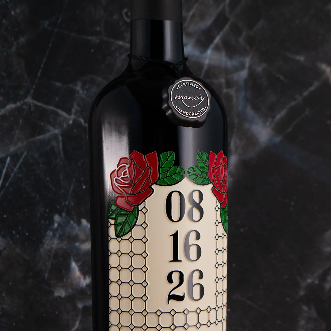 Stained Glass Custom Etched Wine - Image 2