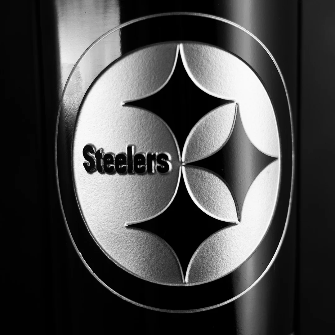 Steelers Custom Season Ticket Holder Etched Bottle - Image 4