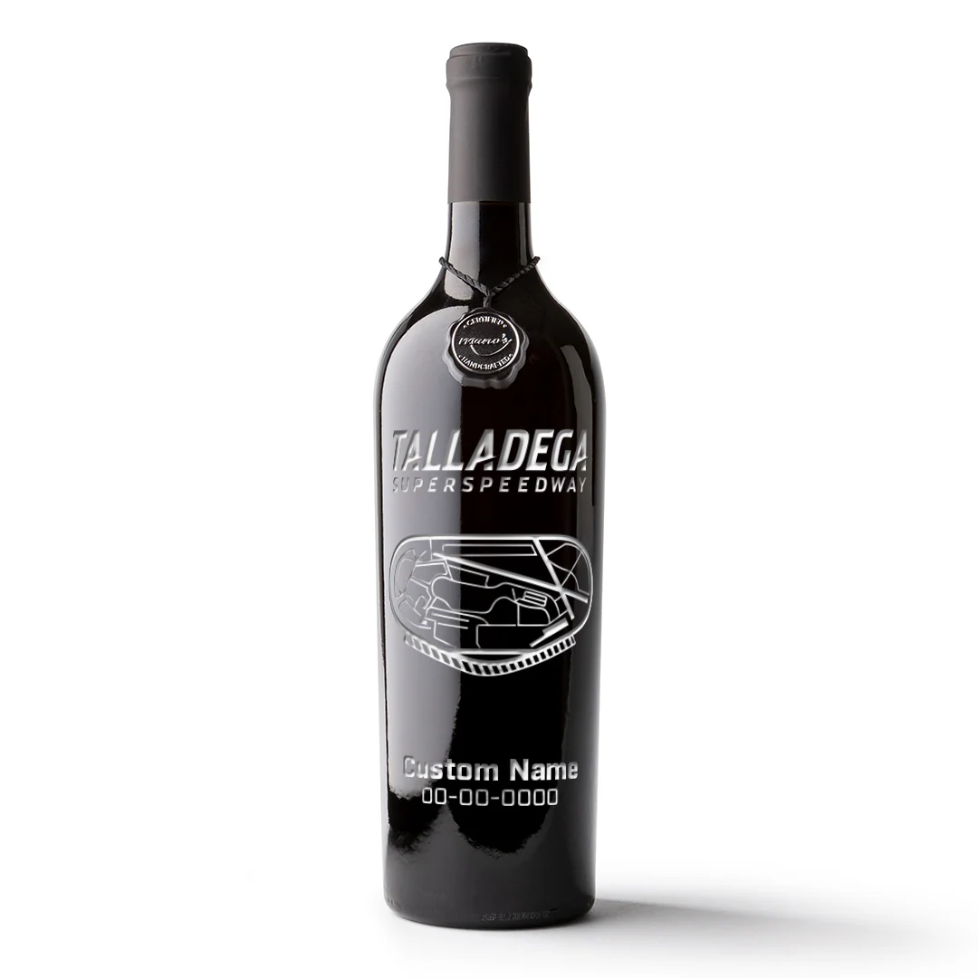 Talladega Speedway Custom Name Etched Wine - Image 3