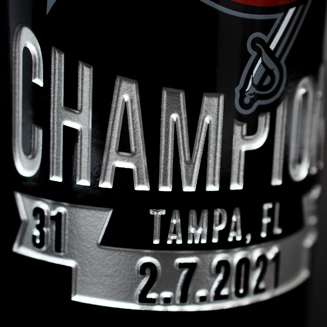 Tampa Bay Bucs 2020 Champions Banner Etched Wine - Image 3
