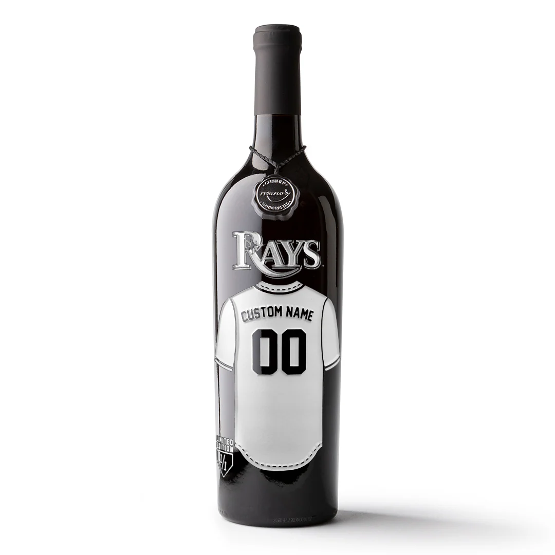 Tampa Bay Rays Custom Jersey Etched Wine - Image 3