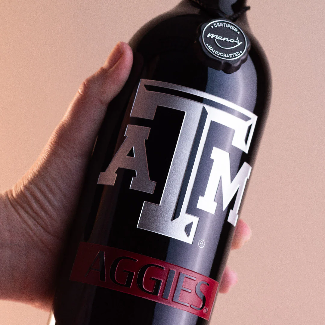 Texas A&M Aggies Etched Wine - Image 5
