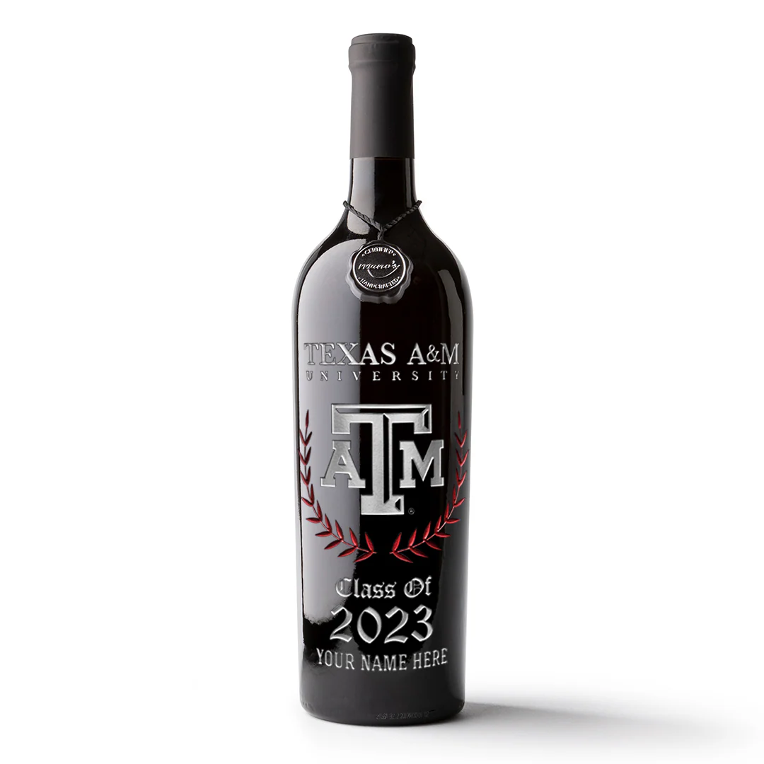 Texas A&M Custom Alumni Etched Wine - Image 4