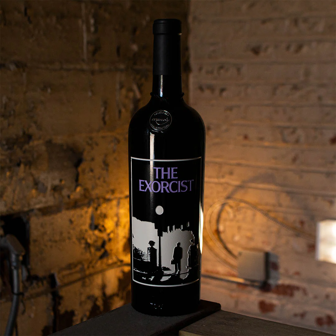 The Exorcist Poster Etched Wine - Image 2