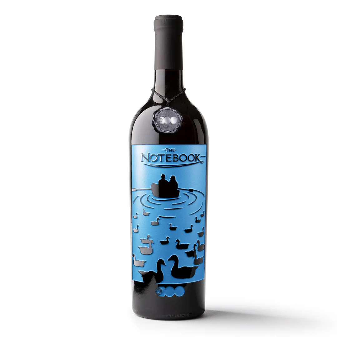 The Notebook Swans Etched Wine