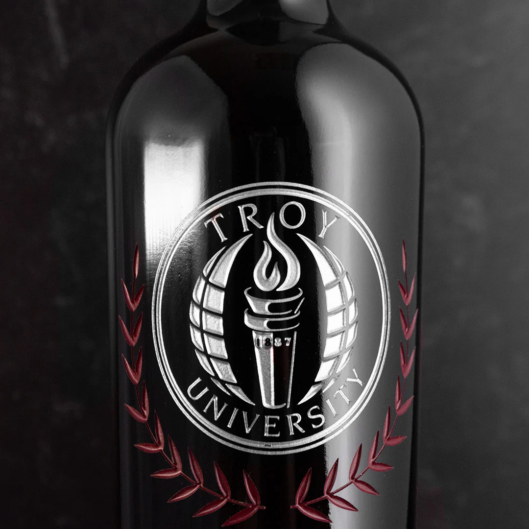 Troy University Custom Alumni Etched Wine - Image 3
