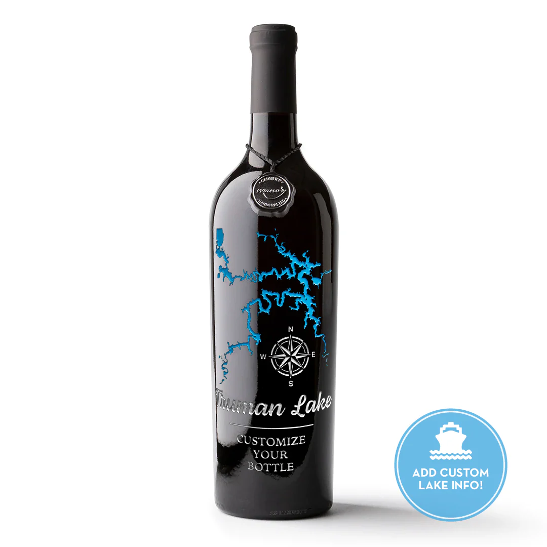 Truman Lake Custom Etched Wine