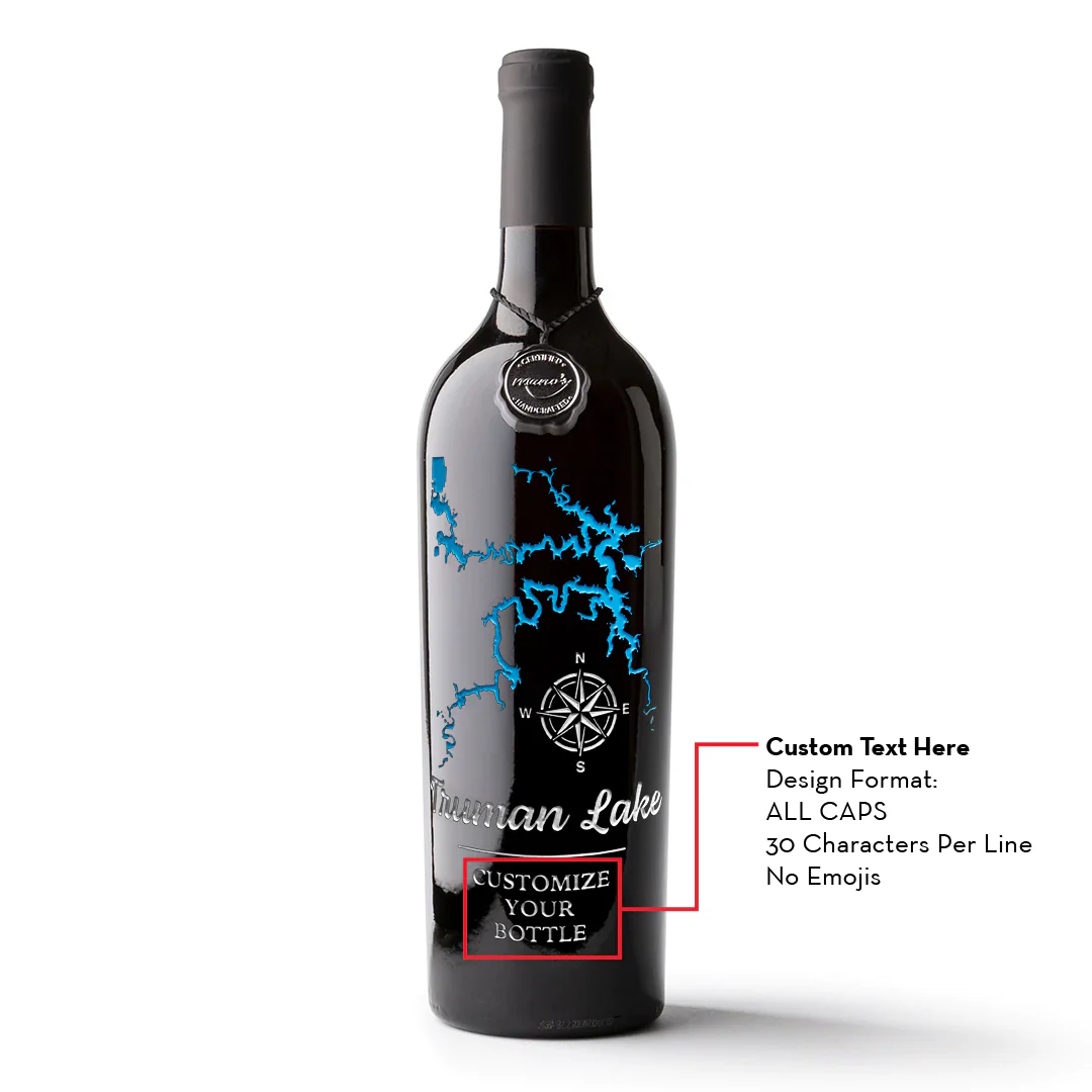 Truman Lake Custom Etched Wine - Image 2