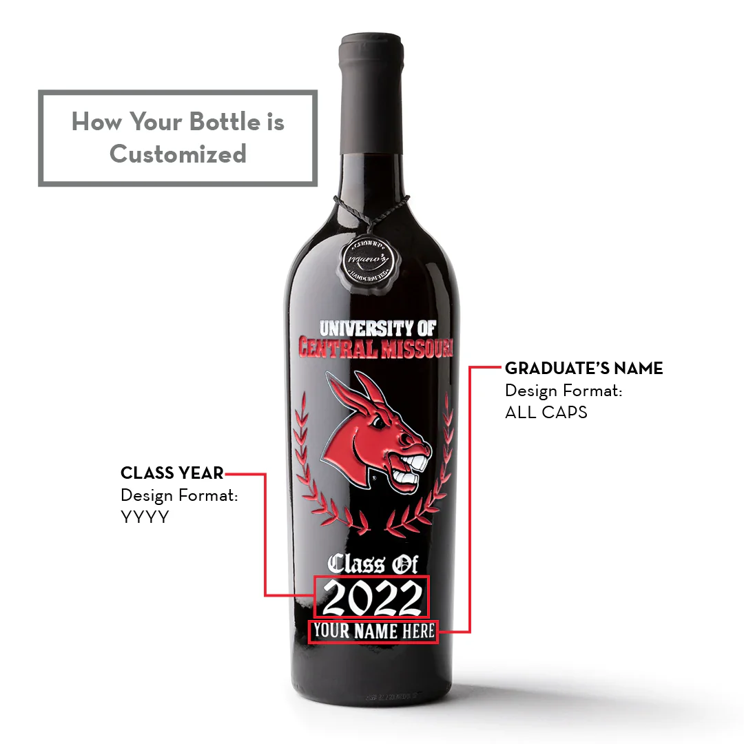 UCM Custom Alumni Etched Wine - Image 3