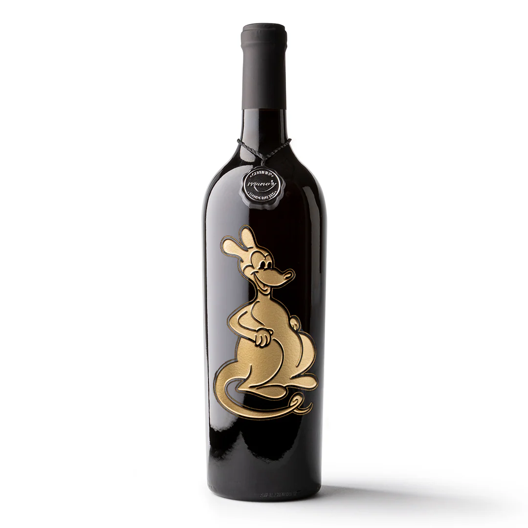 UMKC Retro Logo Etched Wine