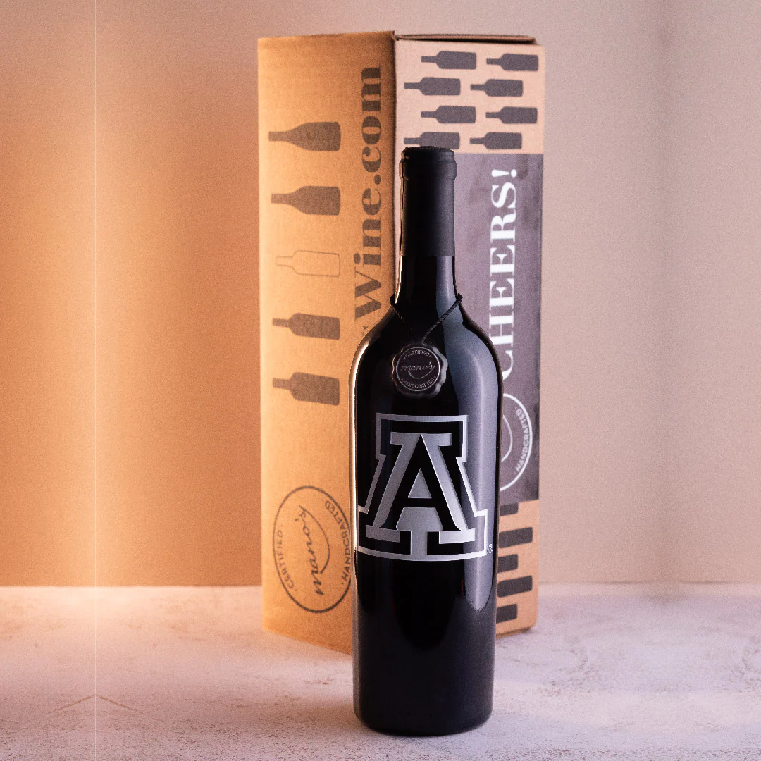 University of Arizona Logo Etched Wine - Image 5