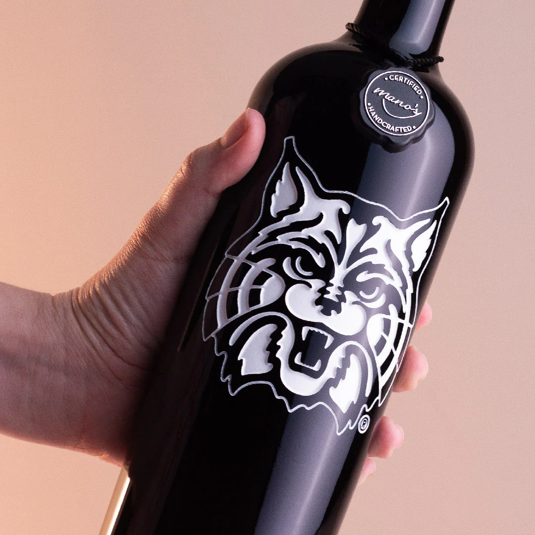 University of Arizona Wildcat Etched Wine - Image 2