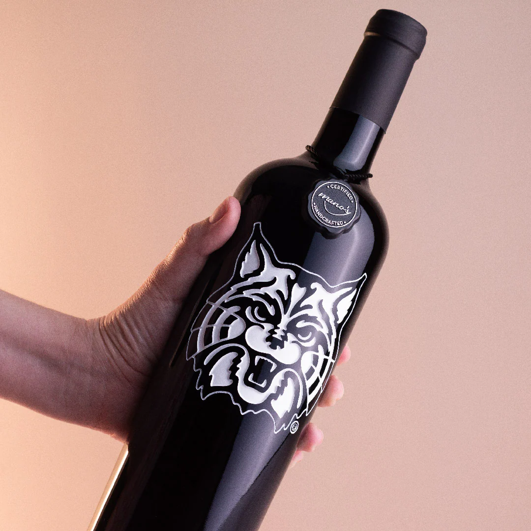 University of Arizona Wildcat Etched Wine - Image 4