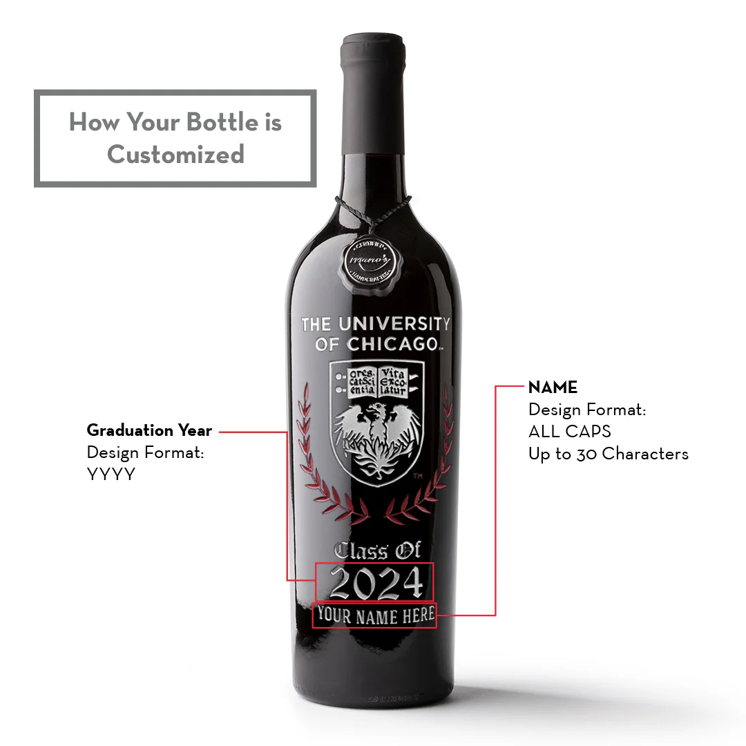 University of Chicago Custom Alumni Etched Wine - Image 4