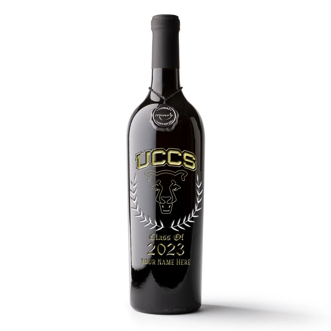University of Colorado Colorado Springs Custom Alumni Etched Wine - Image 3