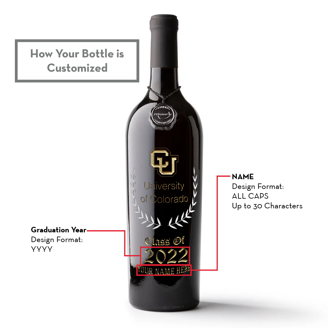 University of Colorado CU Custom Alumni Etched Wine - Image 3