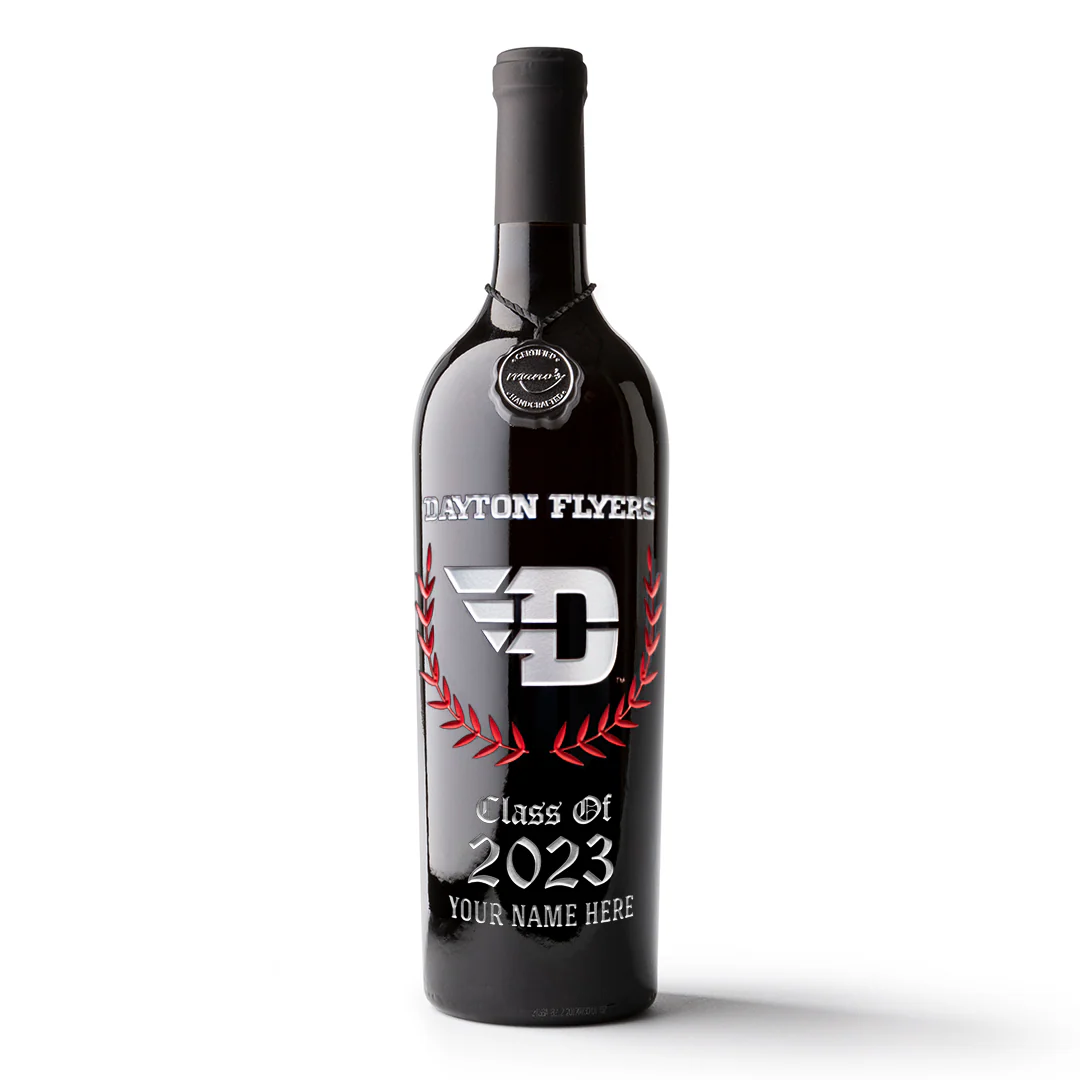University of Dayton Custom Alumni Etched Wine - Image 3