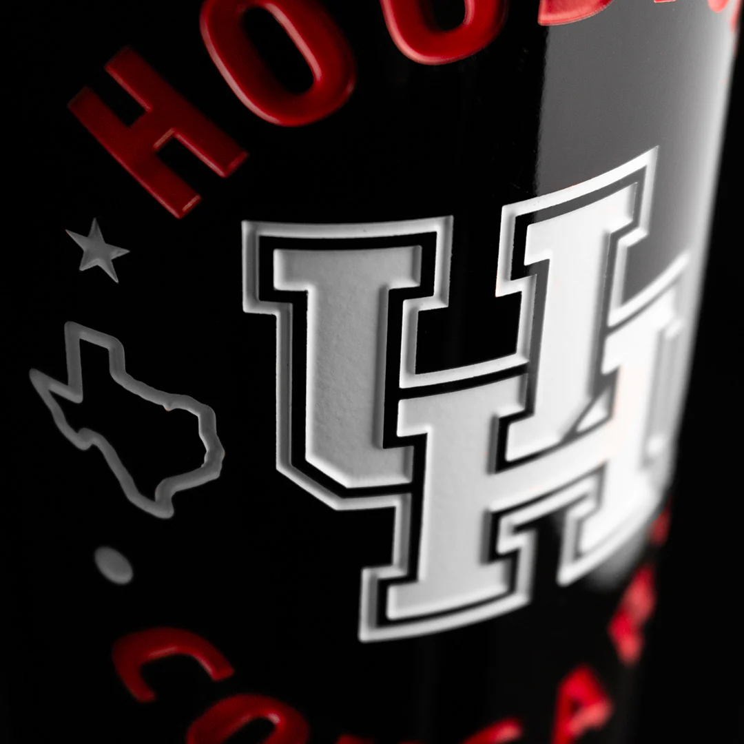 University of Houston Cougars Etched Wine - Image 2