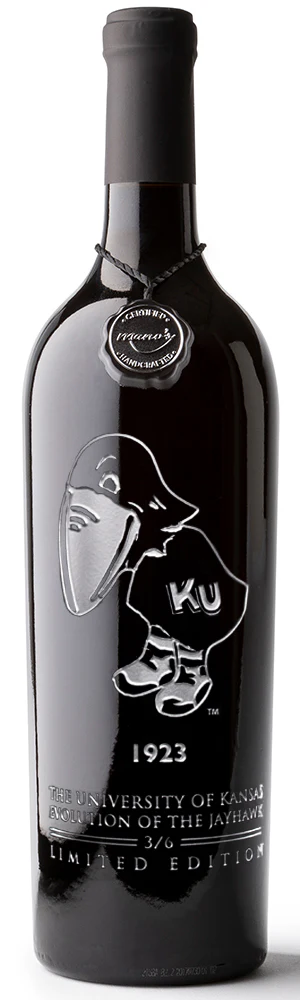 University of Kansas Evolution Etched Wine 6 Pack - Image 5