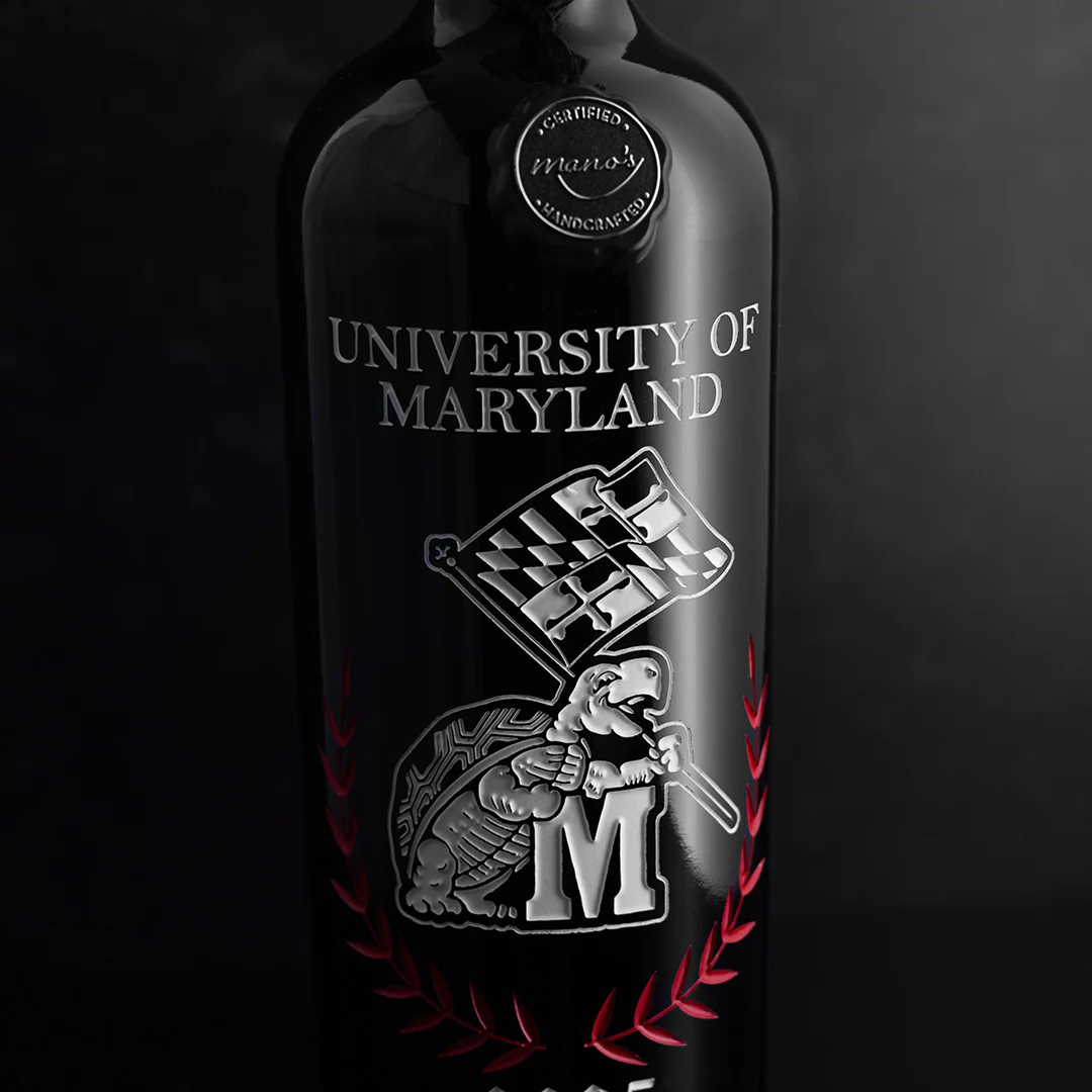 University of Maryland Custom Alumni Etched Wine - Image 2