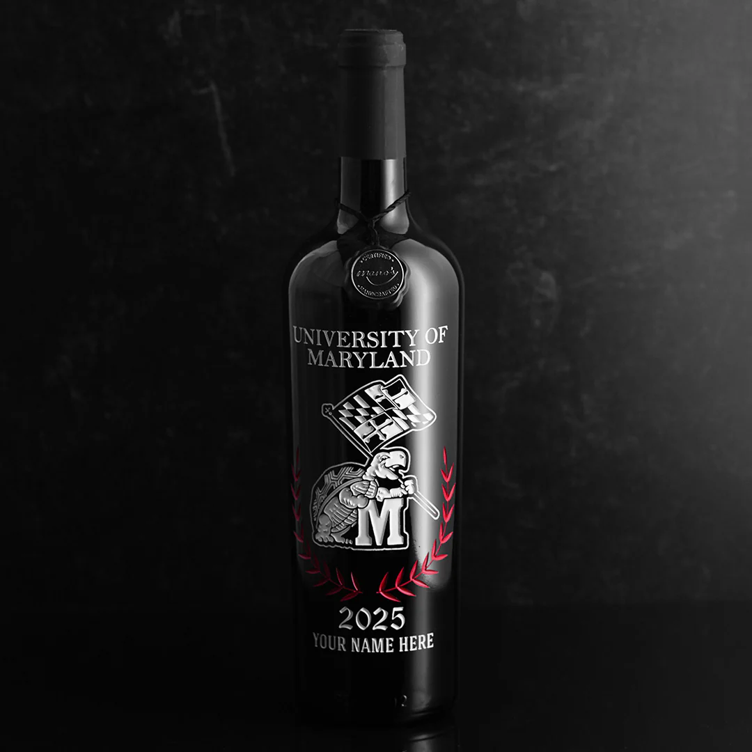 University of Maryland Custom Alumni Etched Wine - Image 4