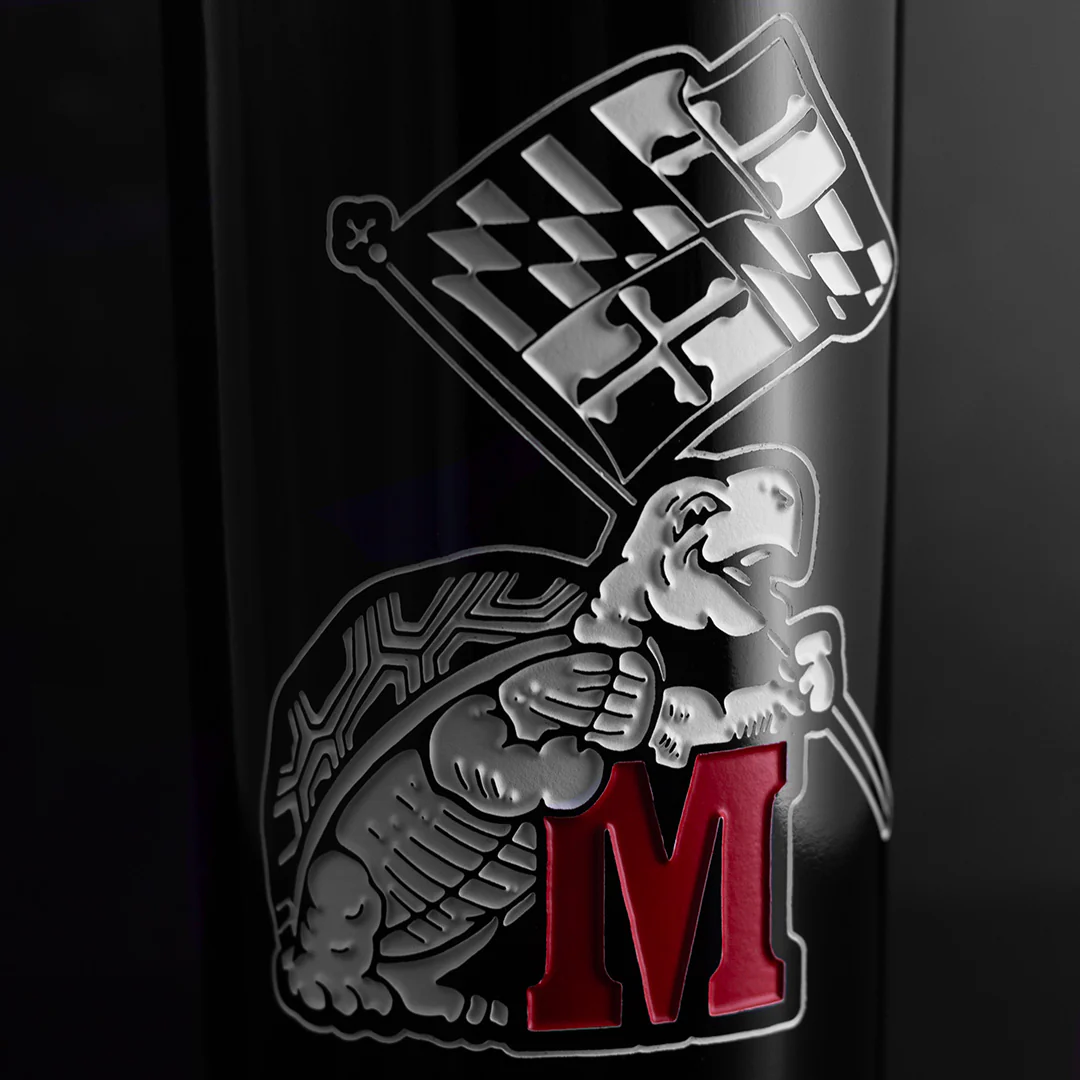 University of Maryland Logo Etched Wine - Image 2