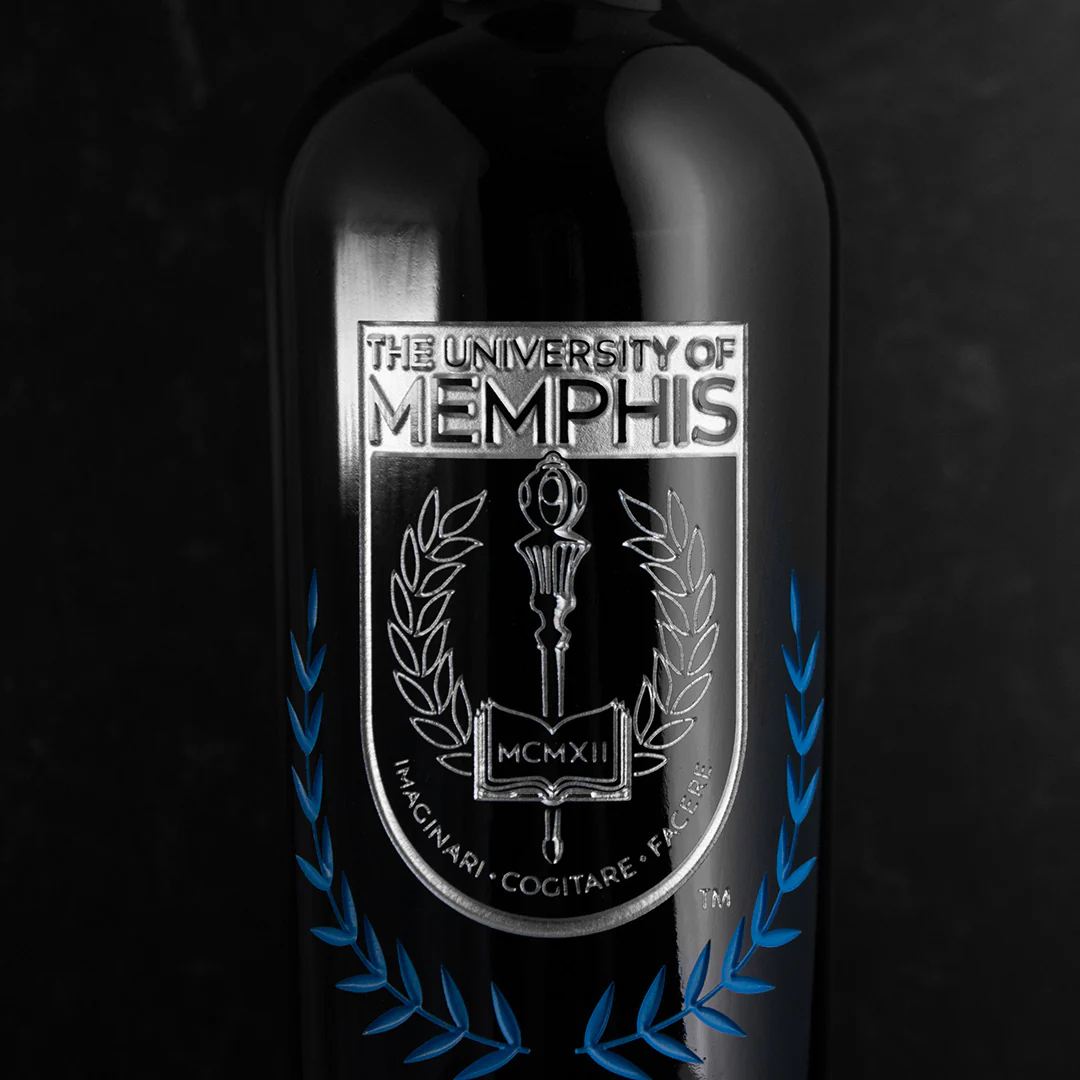 University of Memphis Custom Alumni Etched Wine - Image 2