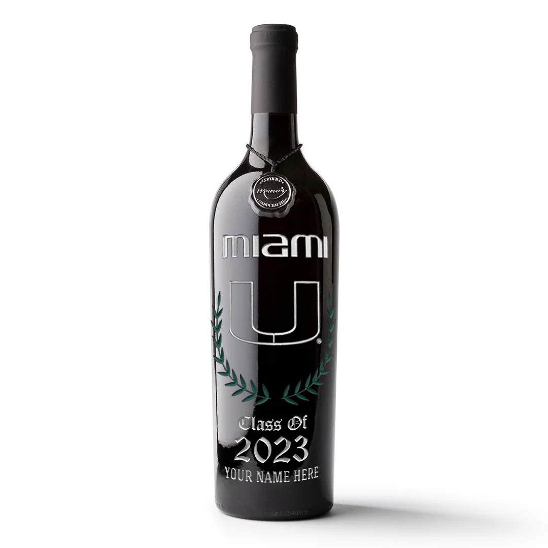 University of Miami Custom Alumni Etched Wine - Image 4