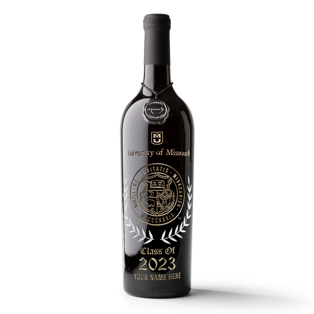 University of Missouri Commemorative Alumni Etched Wine Bottle - Image 4