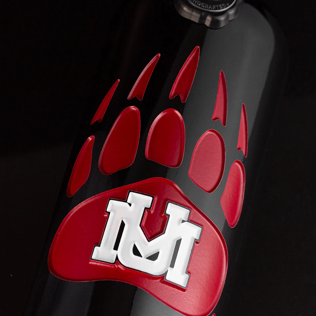 University of Montana Paw Logo Etched Wine - Image 2