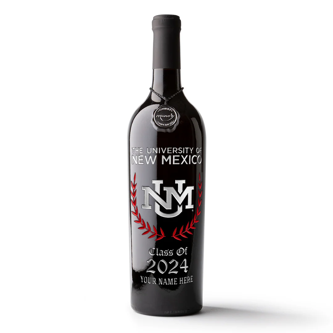University of New Mexico Custom Alumni Etched Wine - Image 3