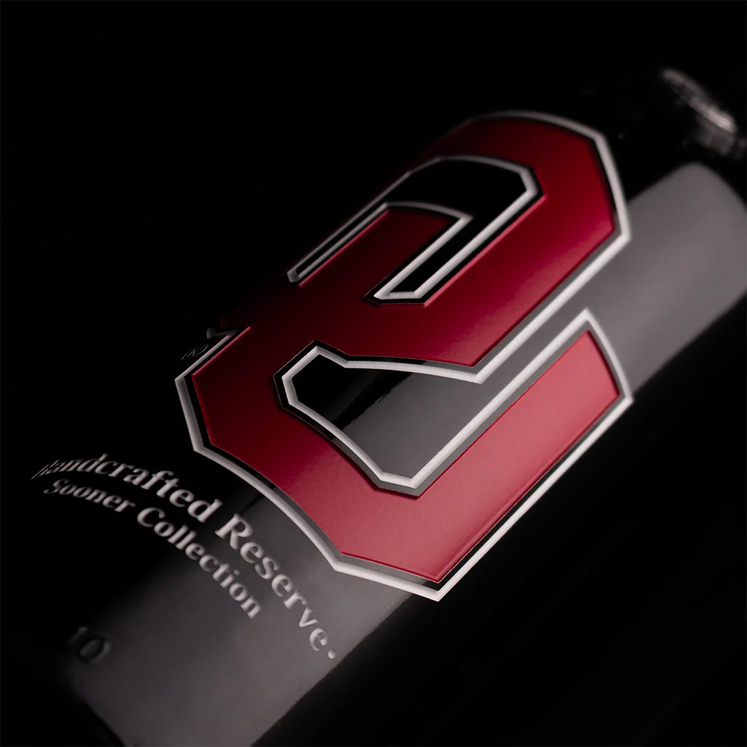 University of Oklahoma Logo Etched Wine - Image 7