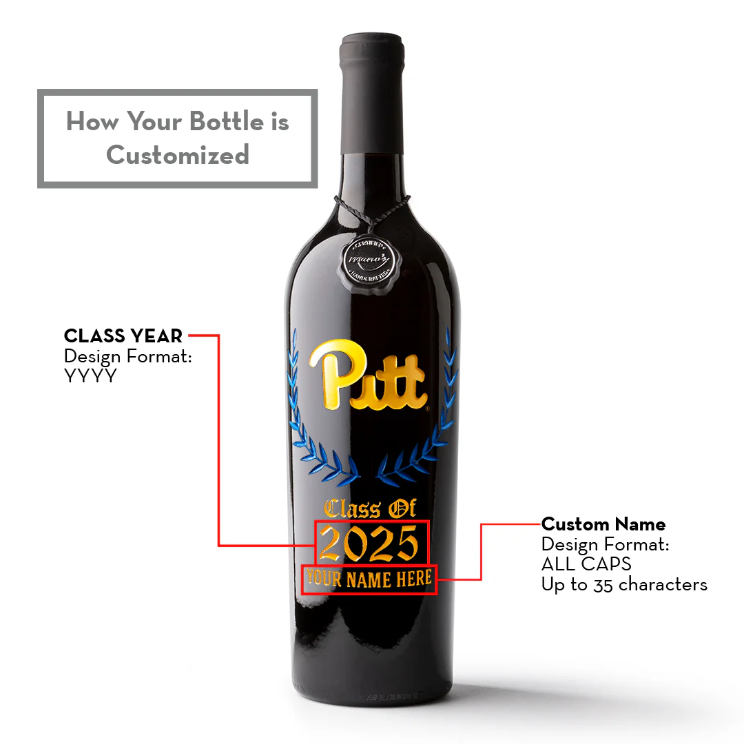 University of Pittsburgh Custom Alumni Etched Wine - Image 4