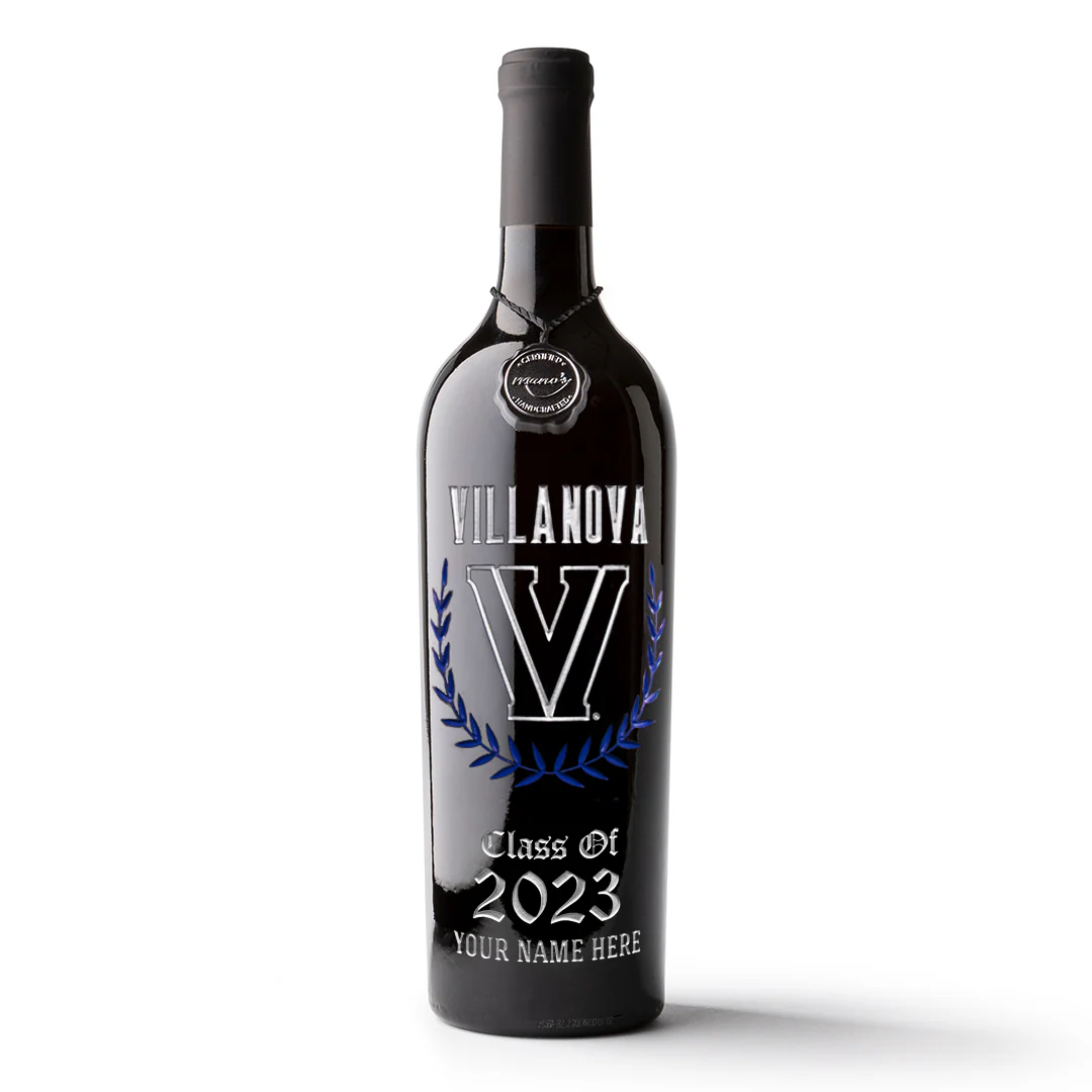 Villanova University Custom Alumni Etched Wine - Image 4